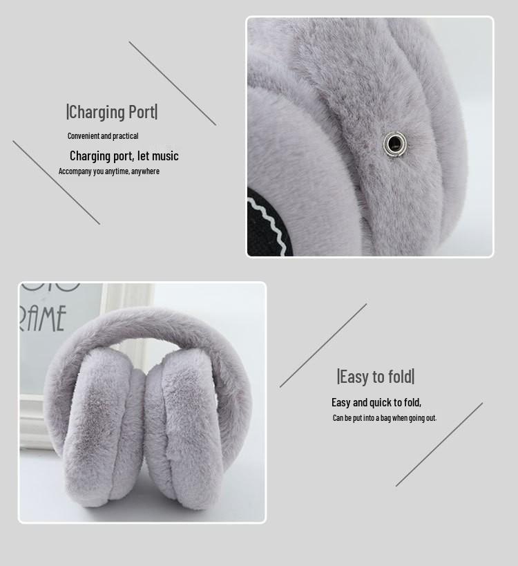 2025 Cuffie Musicali Cablate in Peluche con Funzione Chiamata - Scaldaorecchie
