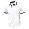 Polo deportivo para hombre, camisa informal de trabajo, manga corta, con cuello, entrenamiento, camisa de golf clásica que absorbe la humedad, polo básico ajustado para hombre