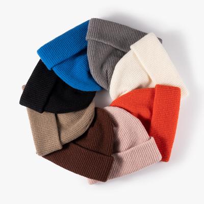 Winter Men's Casual Knitted Hat Warm Outdoor Women's Solid Color Knitted Hat