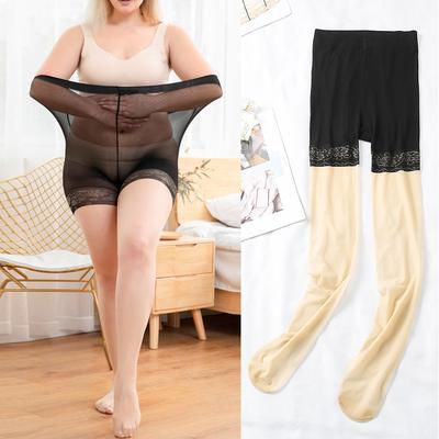 Plus Size Mulheres Confortáveis ​​Moldando Meias Respiráveis ​​Meia-calça Meia Ultrafina