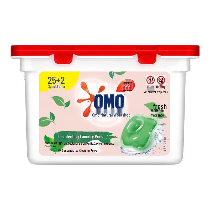 OMO Nature Workshop White Tea Disinfectant Laundry Capsules