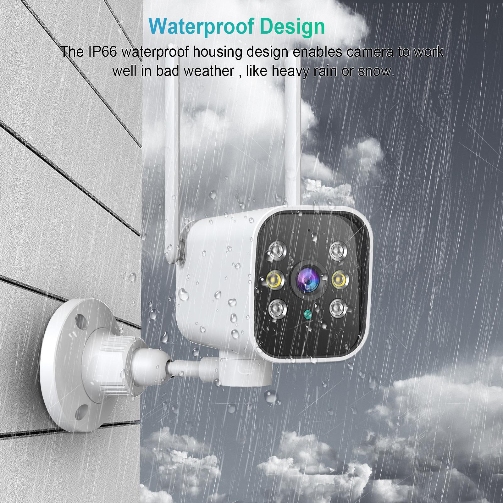 

Наружная беспроводная WiFi камера безопасности, 1080P Pan Tilt Zoom Наблюдение CCTV Погодостойкий PTZ
