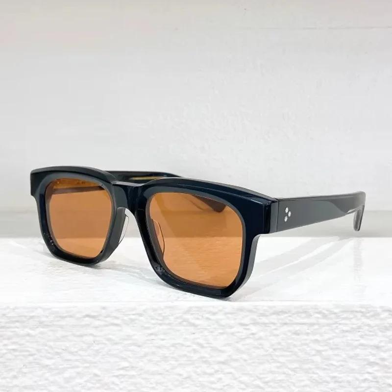Quadratische Handgefertigte Acetat-Sonnenbrille Uv400 Designer Japanische Marke Klassische Herren Optische Vintage-Brille mit Sehstärke