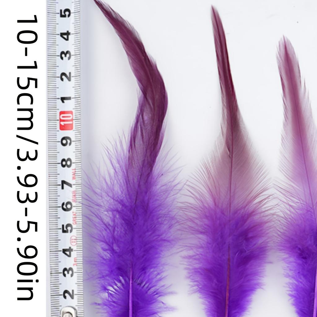 100Pcs Dyed Chicken Feather Feathers 10-15cm for DIY Crafts Handmade Jewelry Wedding Party Festival Costume Decorations