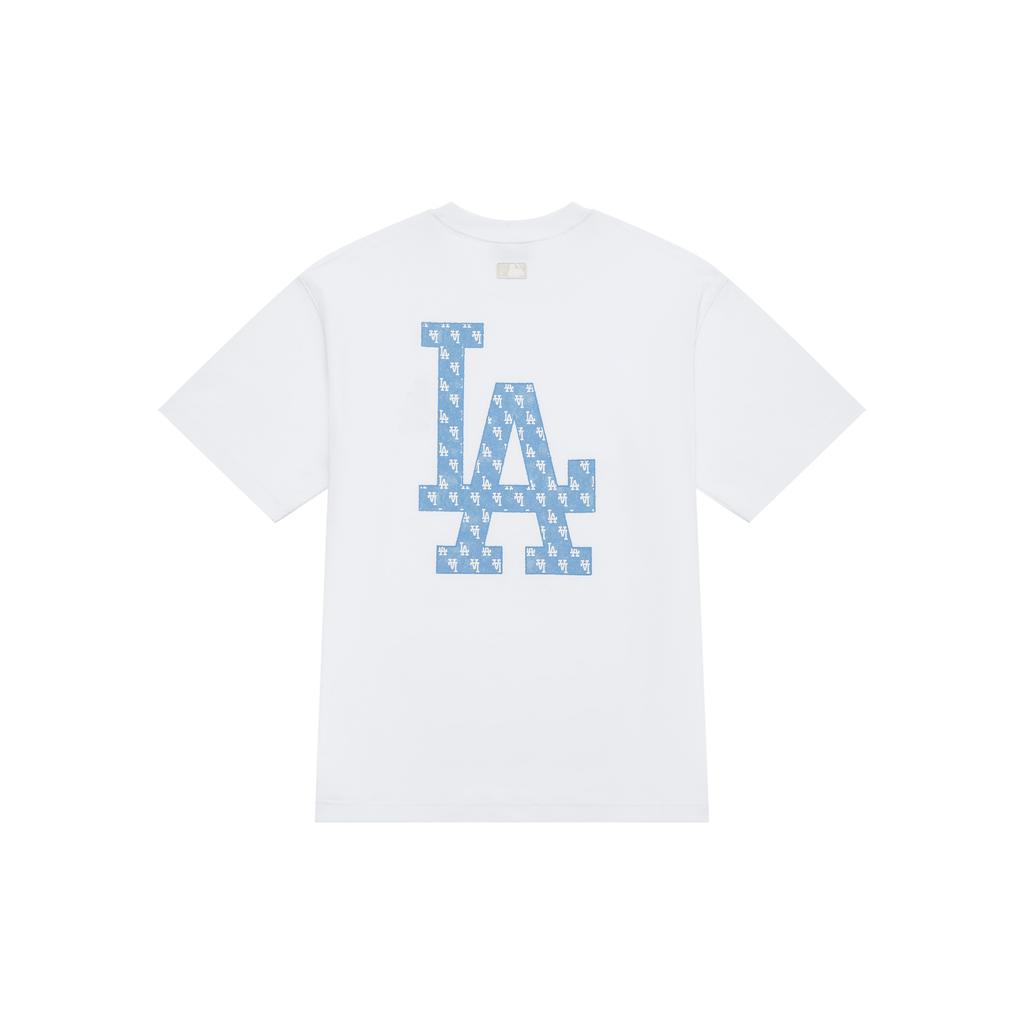 New MLB MONOGRAM Collection Los Angeles Dodgers SS24 T Shirt Unisex White 3ATSM0643-07WHS