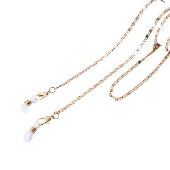 Glasses Chain Faux Pearl Neck Strap Rope Metal Fixed Eyeglass Cord for Driving