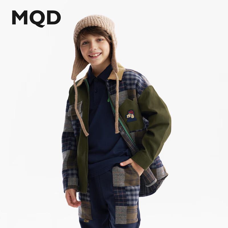MQD Boys Patchwork Turn-down Collar Jacket 160