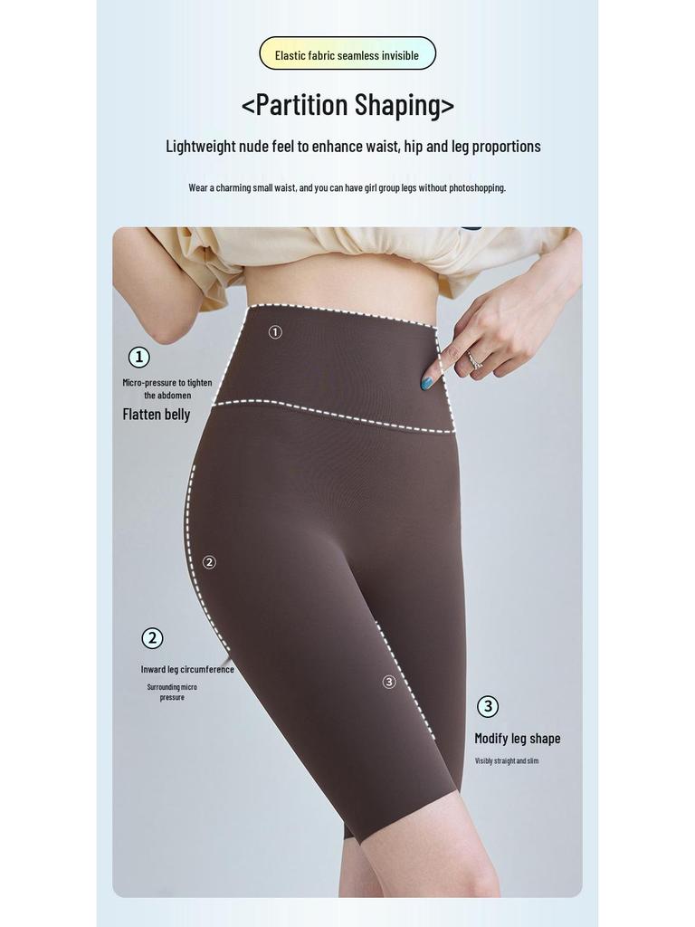 White 2024 Women's Shark Style Cycling Shorts: Summer Thin, Tummy Control & Hip Lift Yoga Leggings