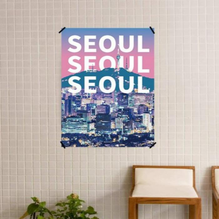 Citypop Seoul M Einzigartiges Innenarchitektur-Poster, Korea