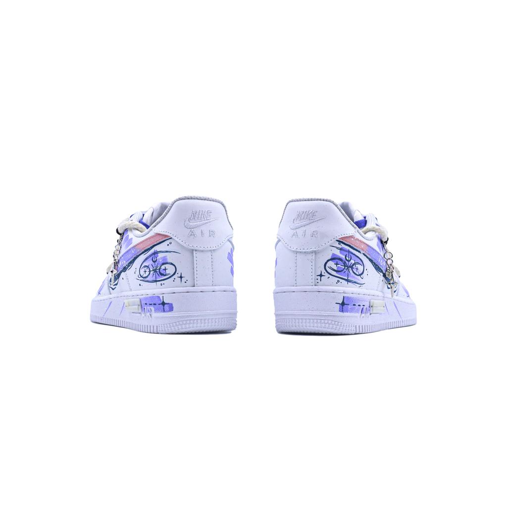 Nike Air Force 1 Slip Resistant Abrasion Resistant Low Top Skateboard Shoes Unisex Purple Pink CW2288-111(Team779-)