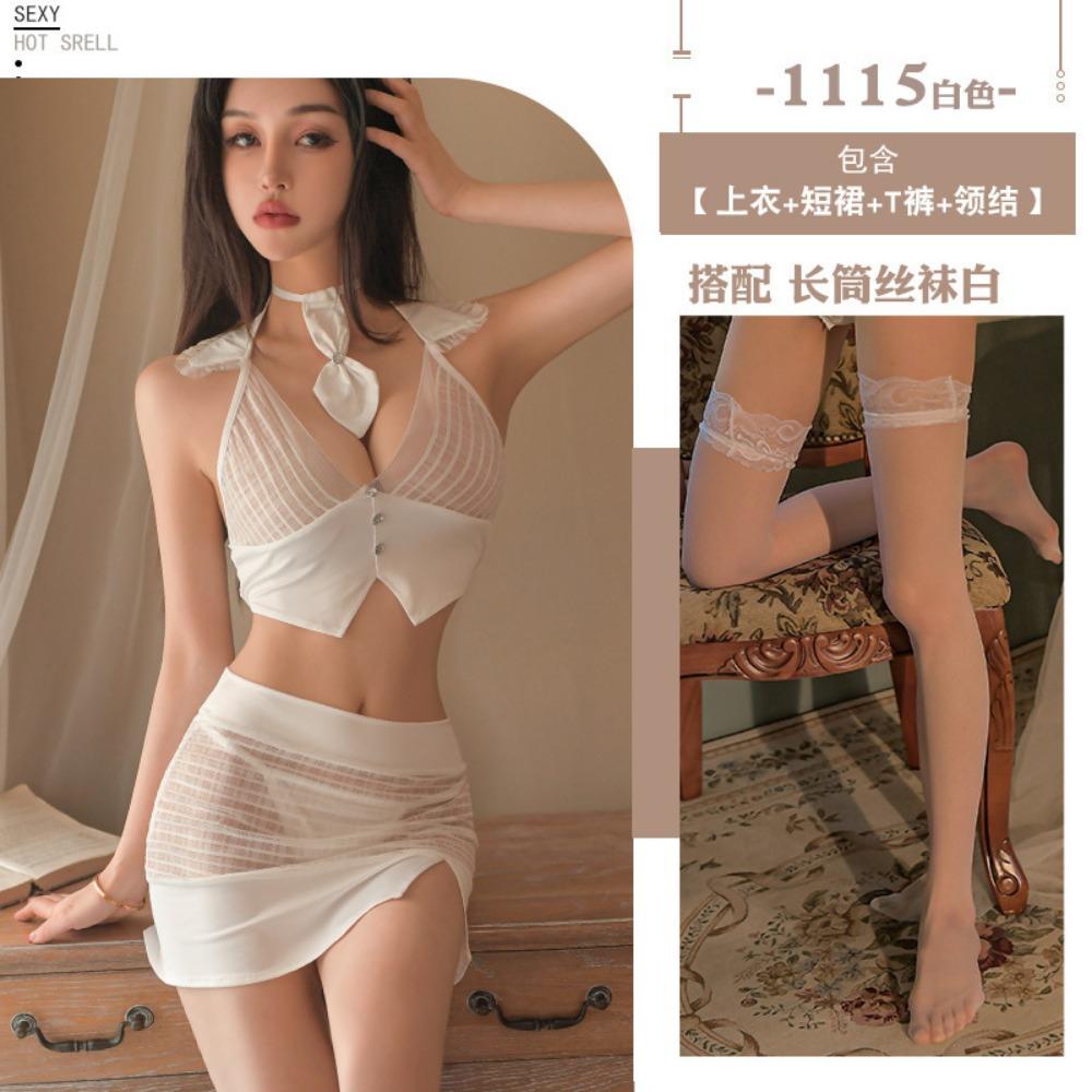 Sexy Underwear Mesh Clothes, Sexy Hollow Short Skirts, Temptation Uniforms, Passion Suits, Women's Miniskirts, Free of Charge