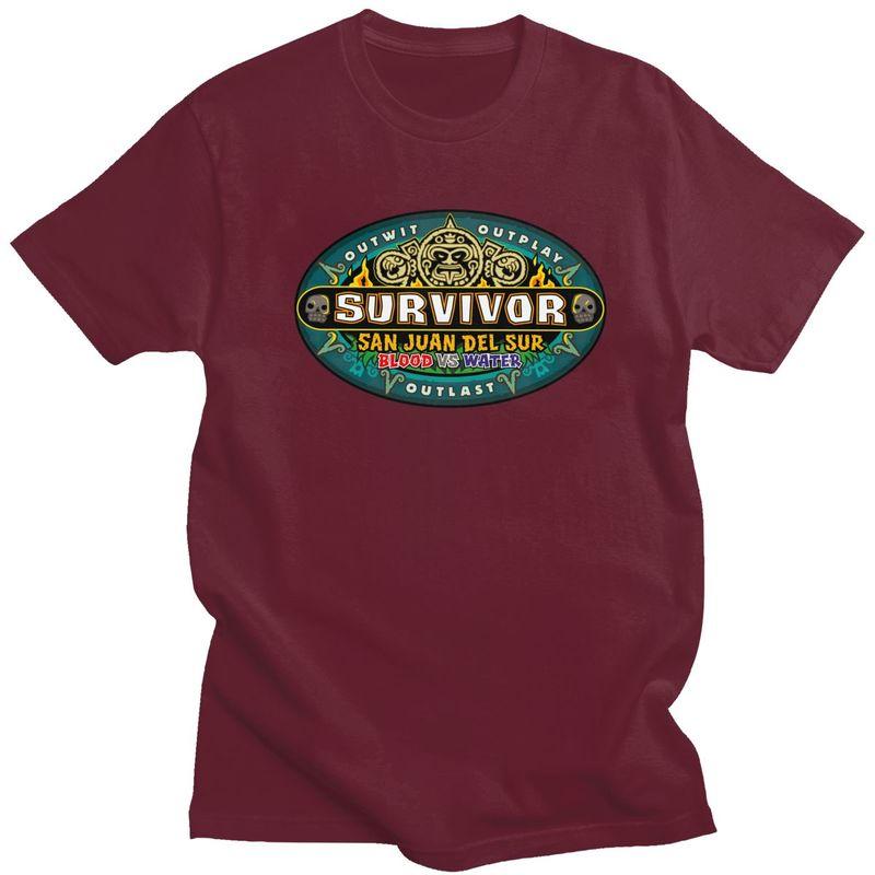 Custom Adventure Game TV Show Survivor Tshirt for Men Short Sleeves Casual T Shirt Cool Tshirt Loose Fit Pure Cotton Tee Gift