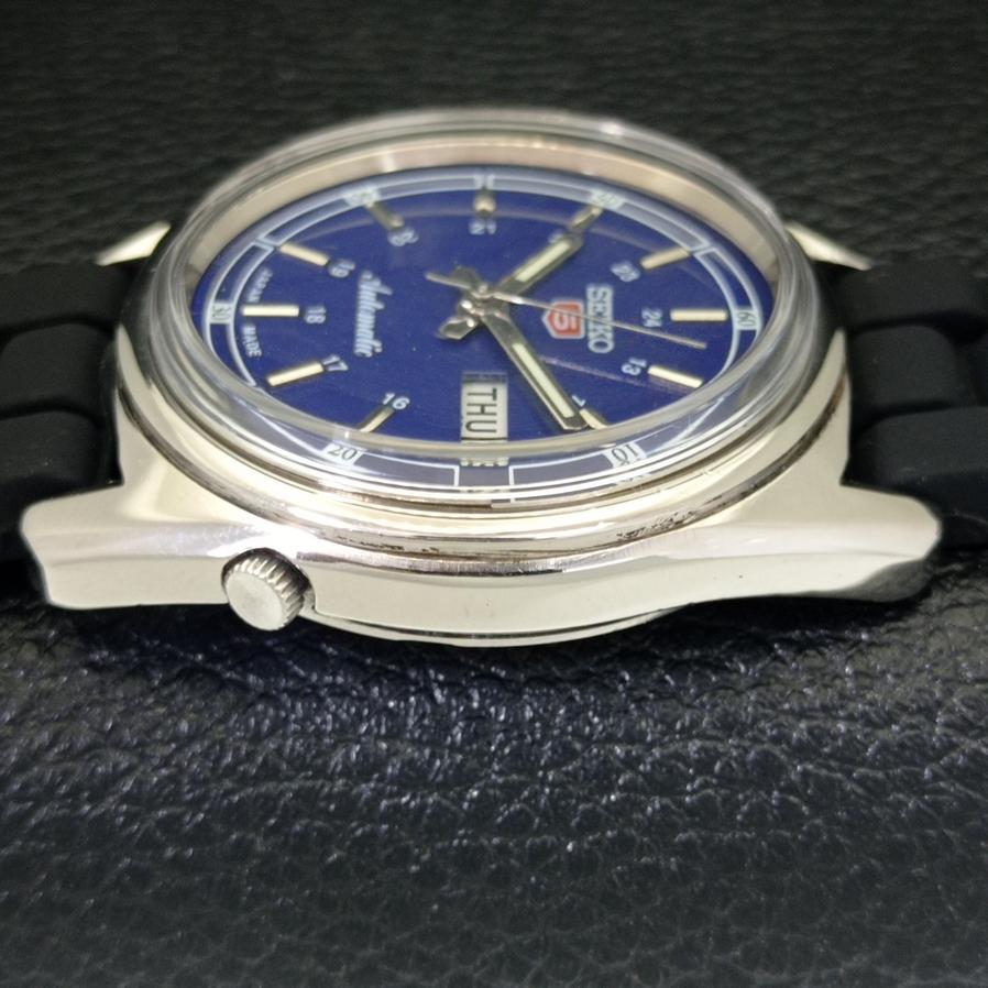 USED JAPAN SEIKO 5 AUTOMATIC 6119C MENS DAY/DATE BLUE DIAL WATCH A427851-2 R1054-a427851