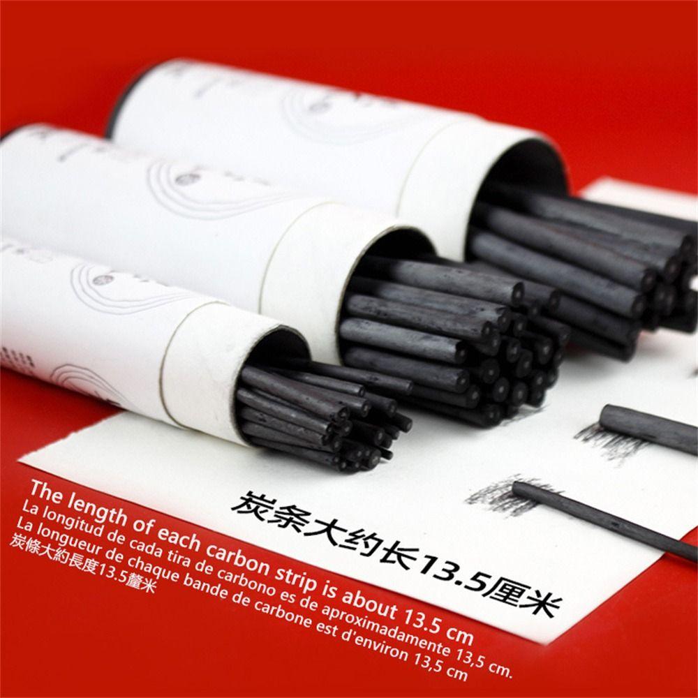 Black Color Charcoal Sticks Vine Charcoal Willow Charcoal Charcoal Bars Strong Color Comfortable Feel Drawing Charcoal Pencils
