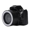 48MP 2K Digital Camera Double Lens Portable 16X Zoom Camera with Games Music Filters for Travel Black