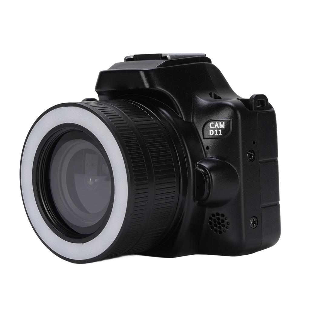 48MP 2K Digital Camera Double Lens Portable 16X Zoom Camera with Games Music Filters for Travel Black