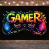 Spieler Spiel Thema Banner Hintergrundtuch Geburtstagsparty Dekoration für Erwachsene und Kinder Fotostudio Hintergrund Requisiten