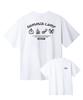 BEMIGHTY Let's Camping Übergroßes Kurzarm-T-Shirt [Weiß] (Typ A)