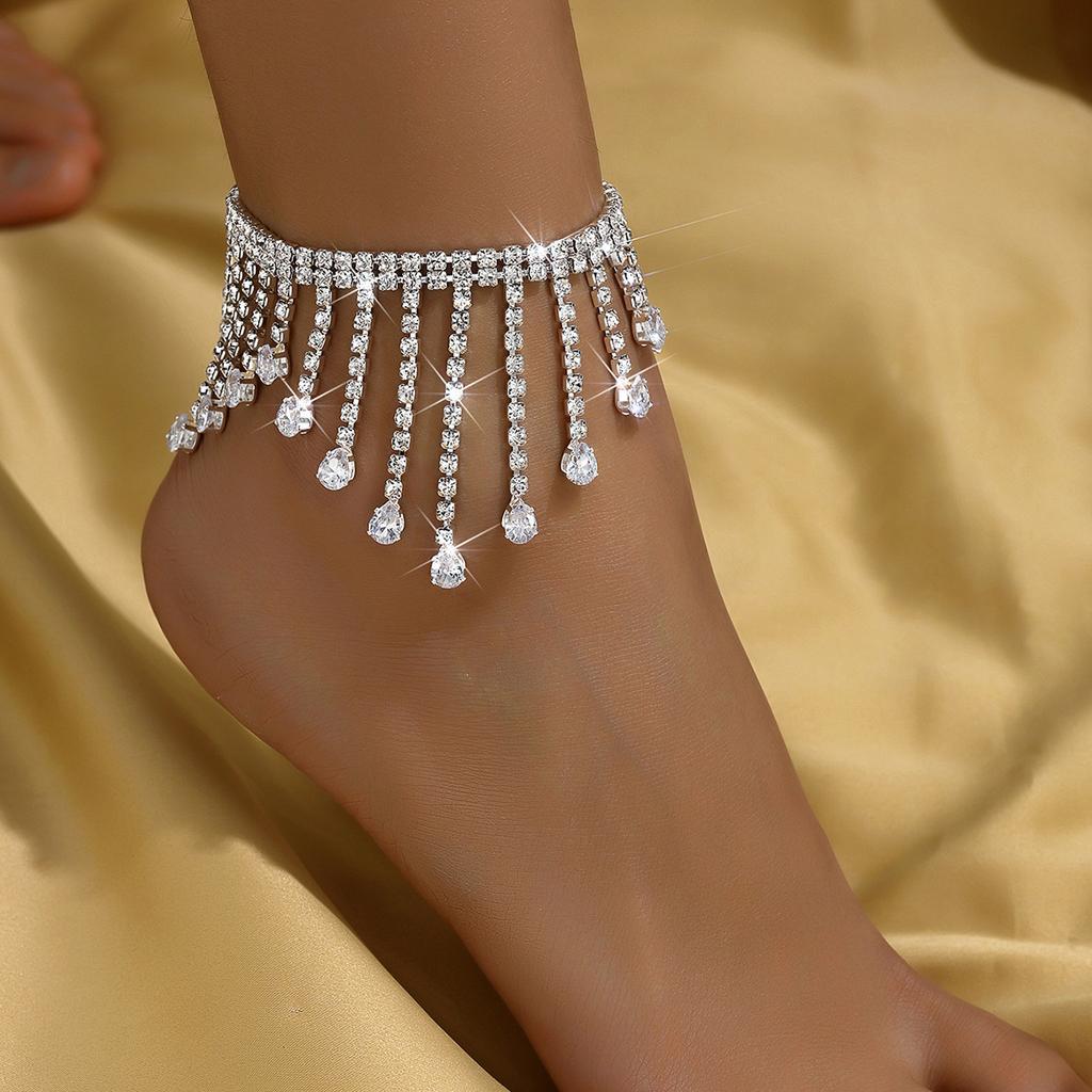 Fashion Fringed Anklet Summer Zircon Accessories Fashion Women'S Fashion Foot Accessories