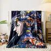 "Vivid Anime Warriors Design Flannel Blanket for bedroom, living room, sofa, and nap sofas"