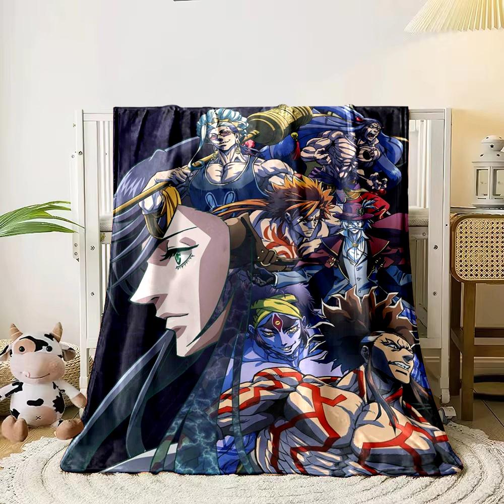 "Vivid Anime Warriors Design Flannel Blanket for bedroom, living room, sofa, and nap sofas"