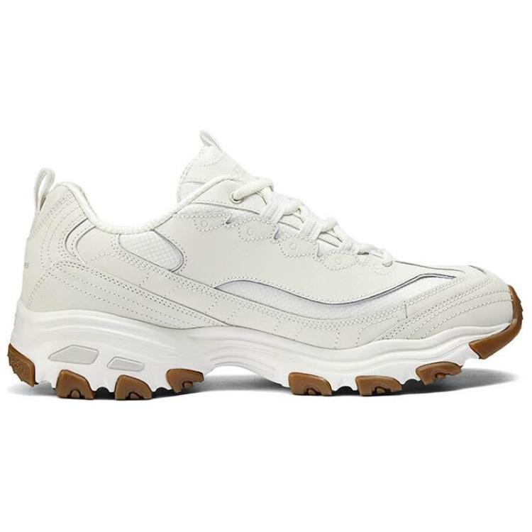 Skechers D'Lites 1.0 Textile, Synthetic Leather, Split Cow Leather Comfortable Men's 52675-OFWT