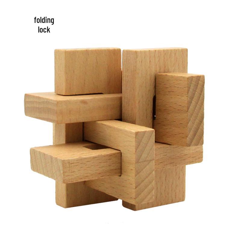 100-Piece Kongming Lock Wooden Puzzle Set for Kids and Adults