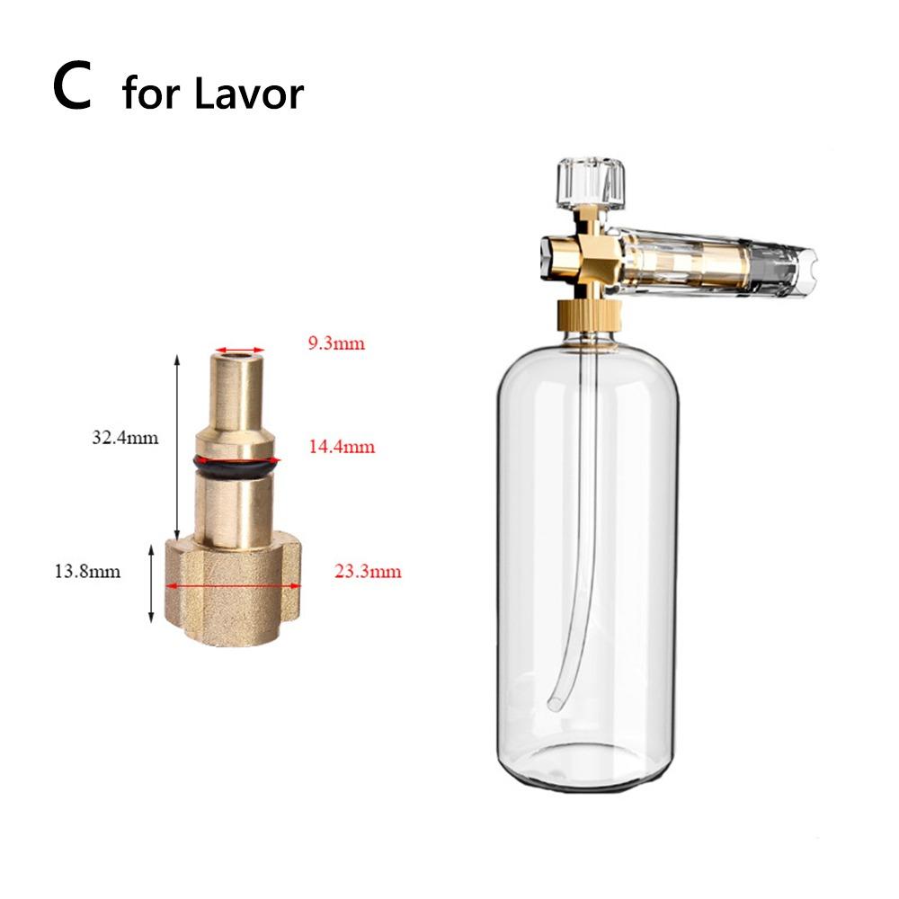 Full Transparent Car Wash Accessories High Pressure Washer Adjustable Snow Foam Lance Water Jet Foam Spray Nozzle
