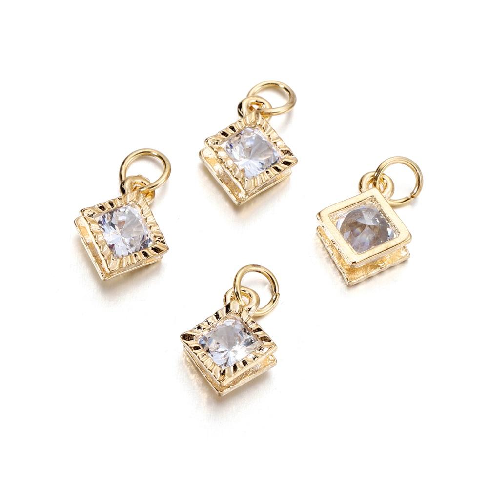10Pcs/lot Alloy Gold Silver Color Rhinestone Hearts Charms For Earrings Necklaces DIY Love Charms Jewelry  Making Accessories