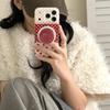 Korean Patchwork Red Polka Dot Magnetic Phone Case for iPhone 17/16 Pro Max/15/14