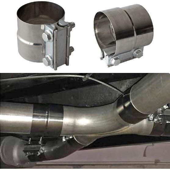 3" Inch Exhaust Clamps Stainless Steel Muffler Band Clamp for 3" Inner Diameter To 3" Outer Diameter Turbo Downpipe Tip Car System Connection (2