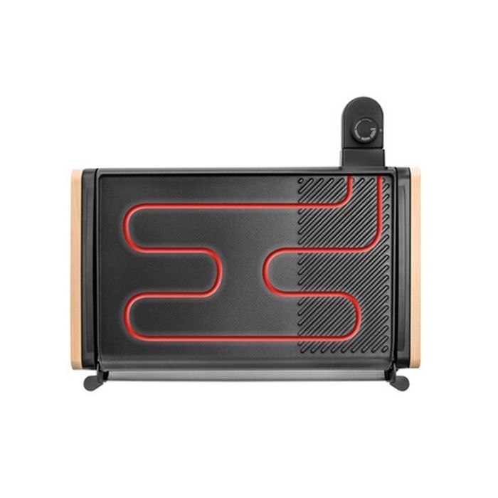 Plancha électrique - lagrange - grill' equilibre® - 2000 w - noir - plaques anti-adhésives