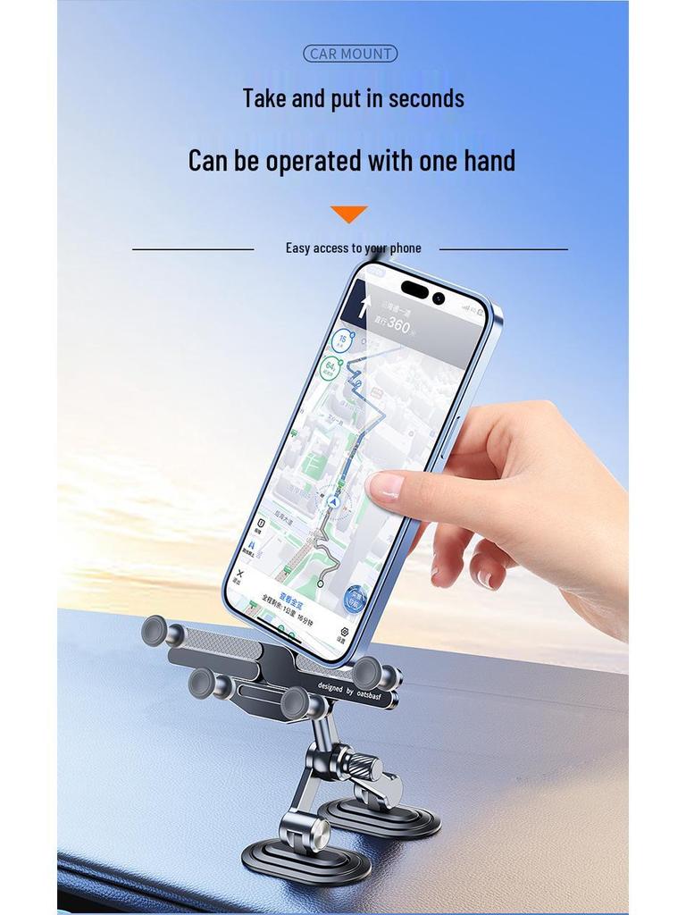 Metal Gravity Car Phone Holder 2025 Model, All-Aluminum for Dashboard Navigation