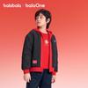 Balabala Children's Colorblock Windproof Hooded Cotton Jacket