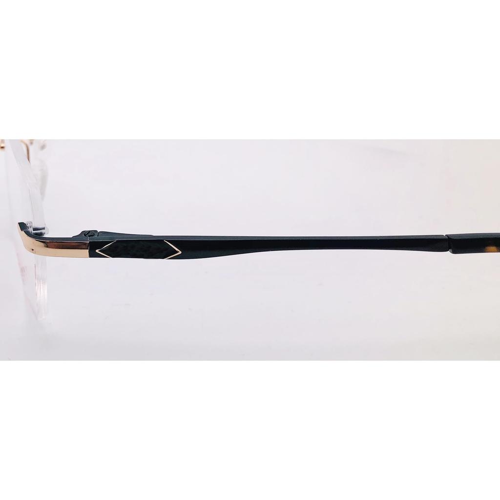 RSINC Randlose Fassung/Brille/Sehbrille Metall, Für Männer und Frauen, Tom Gold Schwarz 241004 55-17-142 (IB-12) N2 Tom Harry Gold Schwarz | IB 12