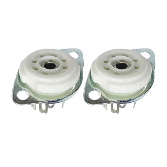 2 шт. Керамическая панель GZC7-F Позолоченная 7-контактная панель для вакуумных электронных ламп Запасные части Аксессуары для ламп 6J1 6J2 6X4 6Z4