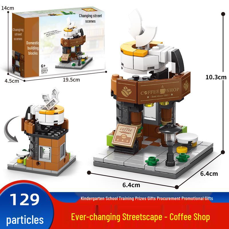 6-in-1 Kids' Building Block Set: Train, Robot, Tank, Police - Compatible Blocks for Boys & Girls