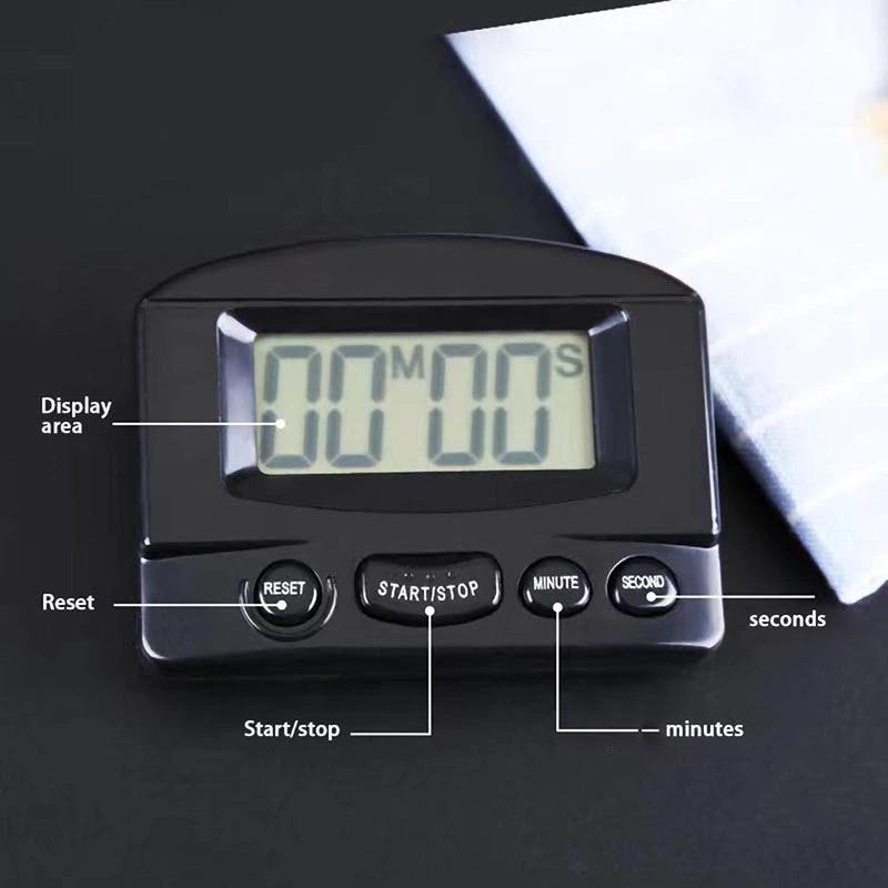 Digital Count Up & Down Timer LCD Display Easy Operation Buttons for Cooking Baking Study Sports Training Timing