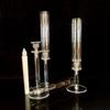 3 Pcs/set delicate Candlestick Acrylic Centerpieces Crystal Candle Holders  Christmas Decor