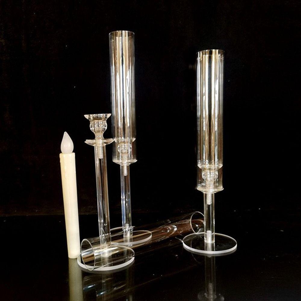 3 Pcs/set delicate Candlestick Clear Road Lead Candelabra Crystal Candle Holders  Wedding Party