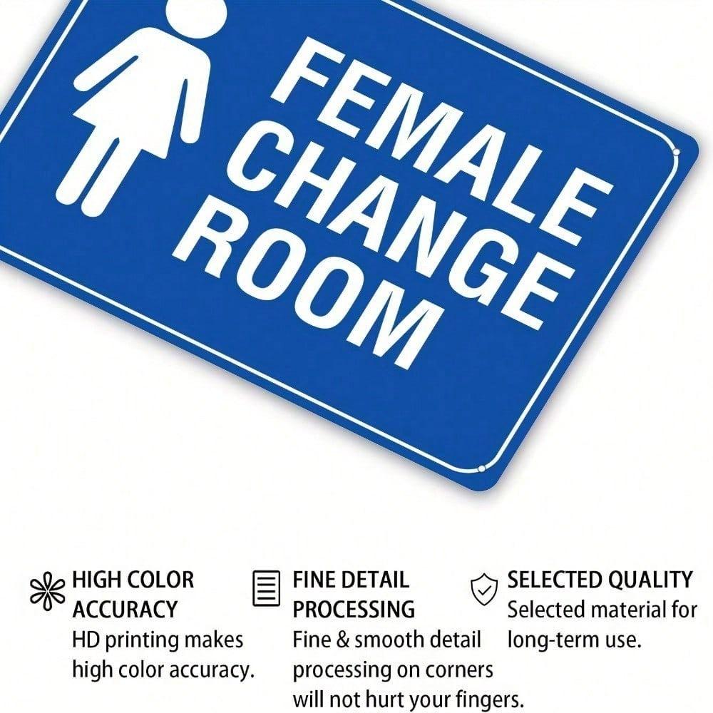 1pc Vintage Female Change Room 2D Tin Sign 8x12in Unframed Metal Plaque Retro Wall Art Decor Indoor Outdoor Unique Gift