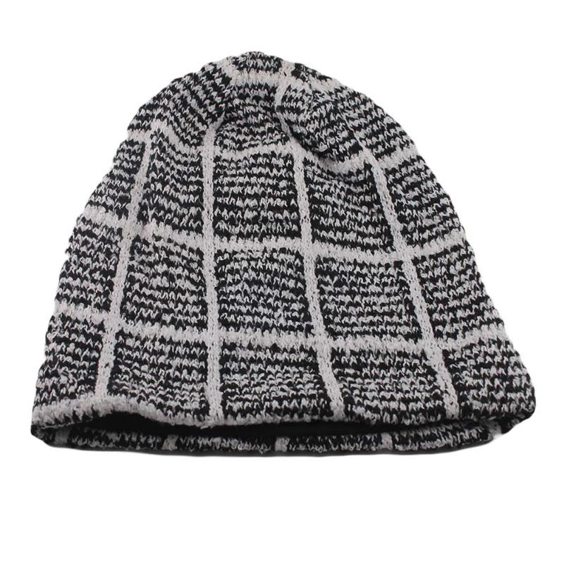 Unisex Beanies New Fashion Spring Autumn Knitted Skullies Casual Outdoor Sport Adult Men Women Hat Plaid Soft Bonnet