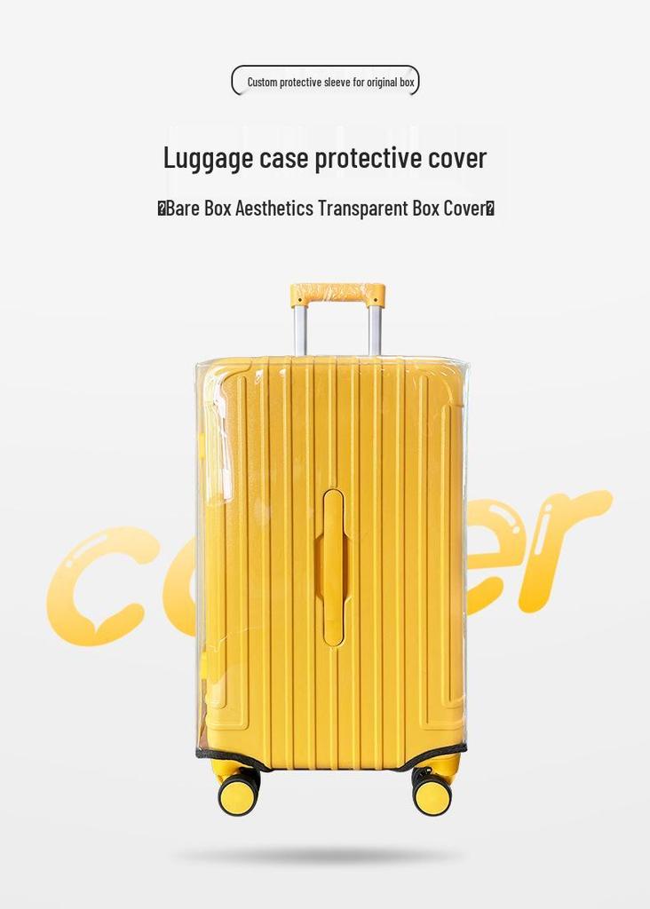 Transparent Waterproof PVC Luggage Protector for Trolley Suitcases - Wear-Resistant and Dust-Proof