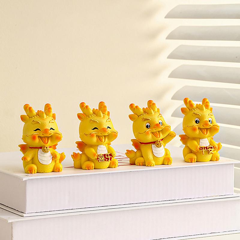 Miniature Dragon Statue Statue Chinese Zodiac Ornament Car Dashboard Room Desktop Decoration