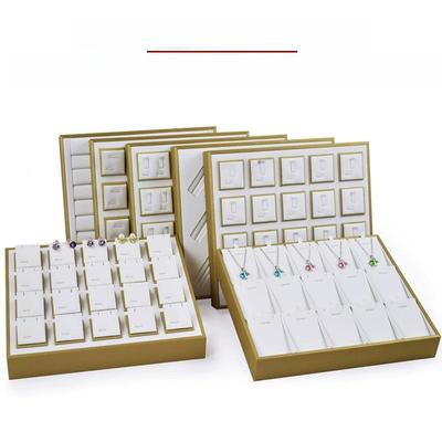 Elegant Velvet & Metal Jewelry Display Stand for Necklace, Ring, and Earrings