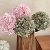 Kunstig Hortensia Blomst Realistisk Full Blomst Falsk Hortensia med Stengler Faux Silke Blomsterarrangement for Hjem Bryllup Fest Babyshower Bord