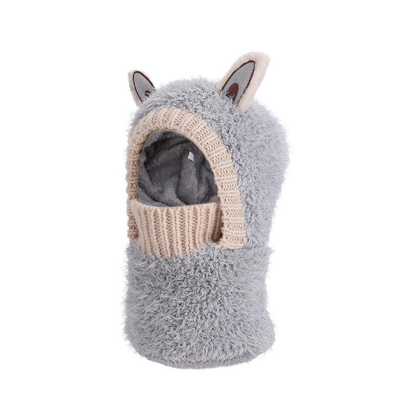 Kids Winter Knit Hat With Plush Ear Protection For Cold Weather Outdoor Fun