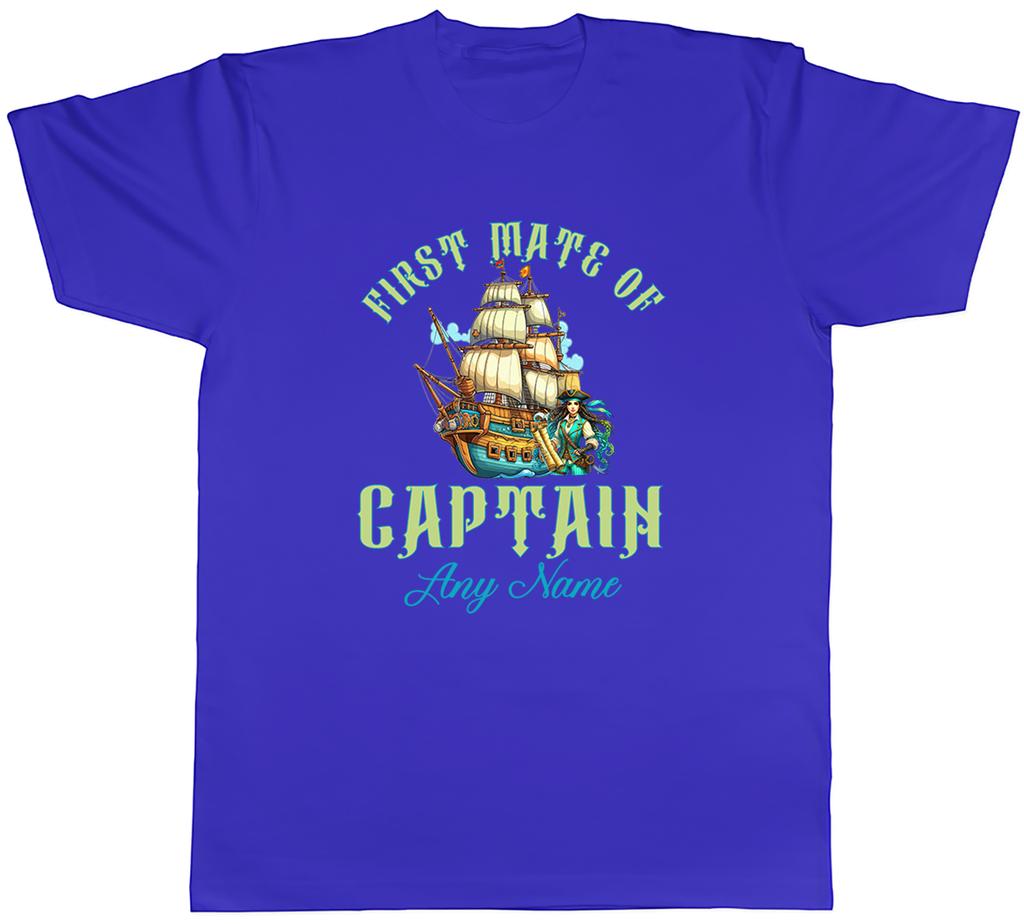 Personalised First Mate of Captain Name Pirate Mens TShirt Tee Gift Top