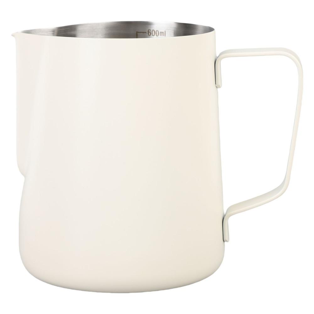 Pichet à Lait Moussant avec Graduation Acier Inoxydable 304 Tasse à Mousse pour Latte Art Préparation du Café