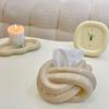Taschentuchbox Keramik mit künstlerischer Knotenform Moderner Stil Taschentuchhalter Dekoration für Zuhause Taschentuch